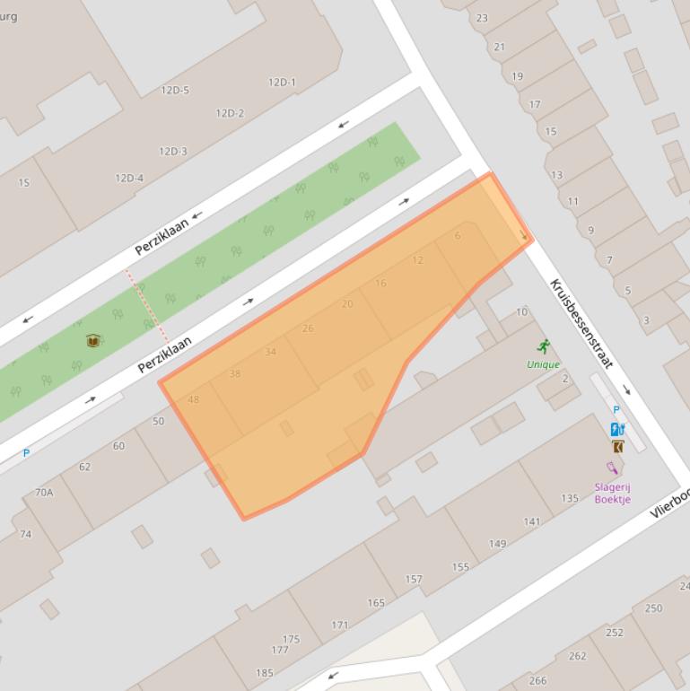 Kaart van postcodegebied 2564TW.