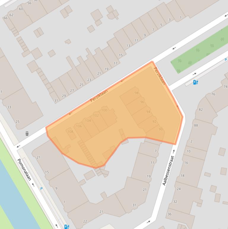 Kaart van postcodegebied 2564TZ.