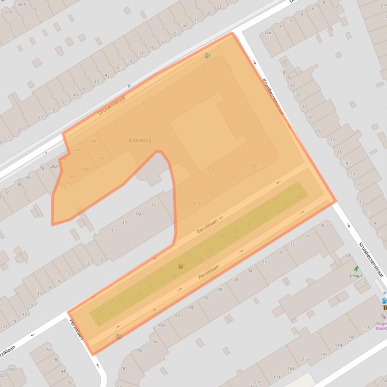 Kaart van postcodegebied 2564VD.