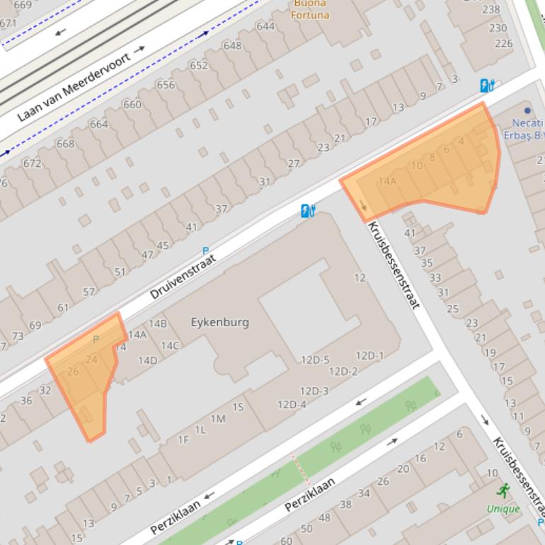 Kaart van postcodegebied 2564VH.