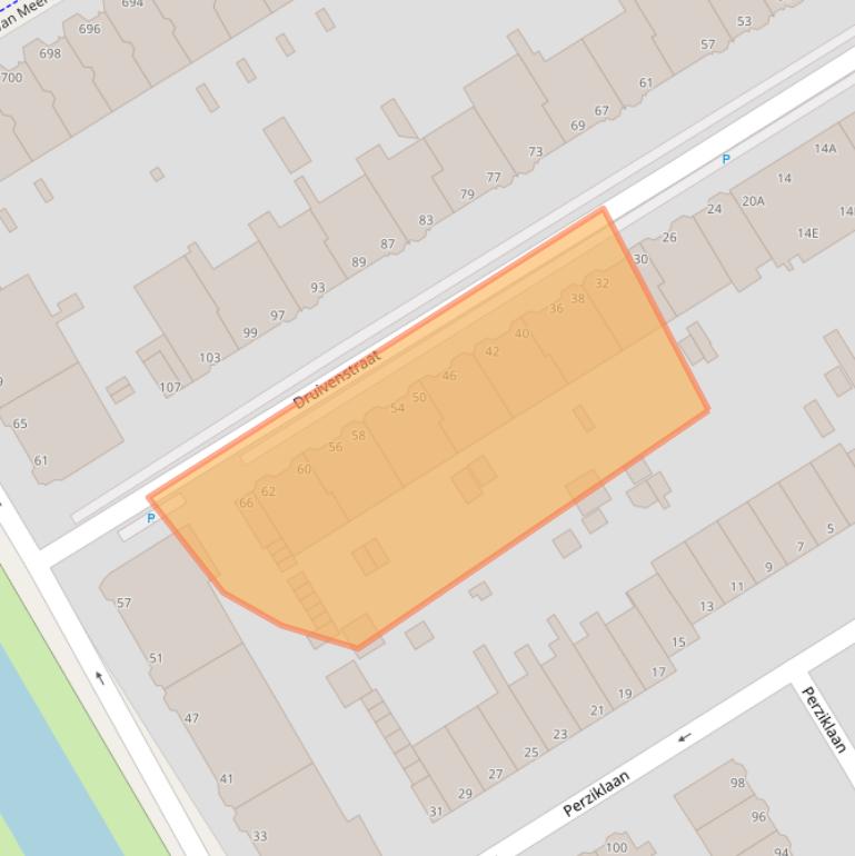 Kaart van postcodegebied 2564VJ.