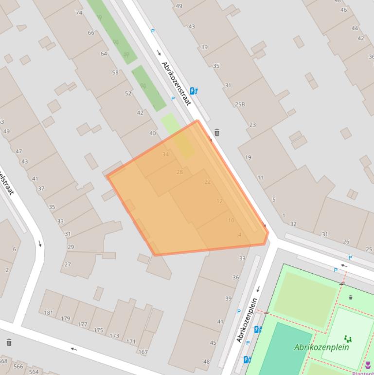 Kaart van postcodegebied 2564VS.