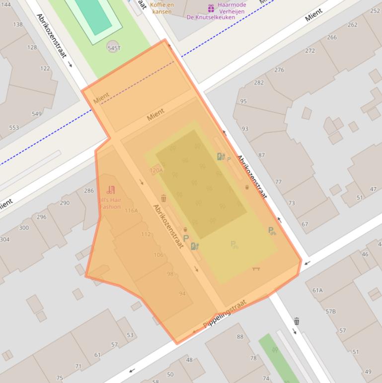 Kaart van postcodegebied 2564VV.