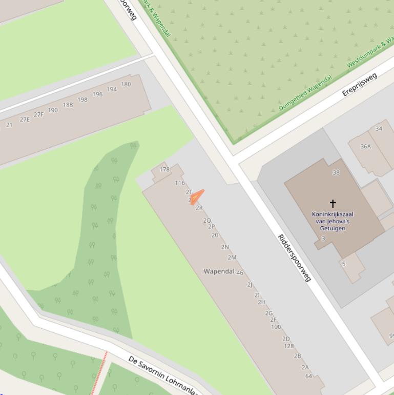 Kaart van postcodegebied 2565AM.