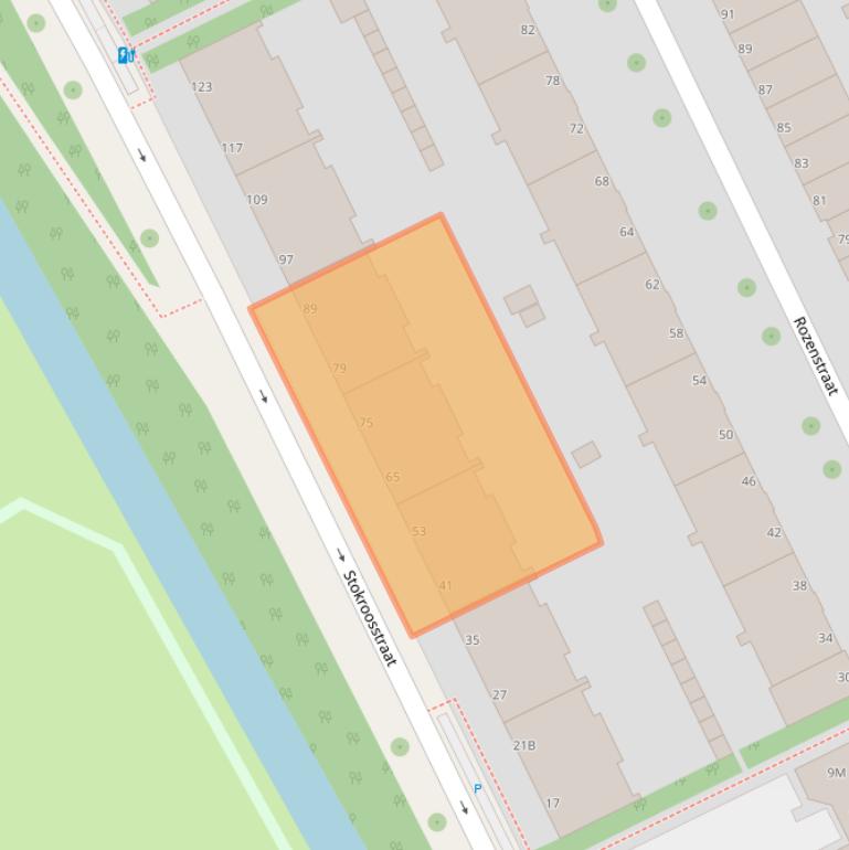 Kaart van postcodegebied 2565BK.