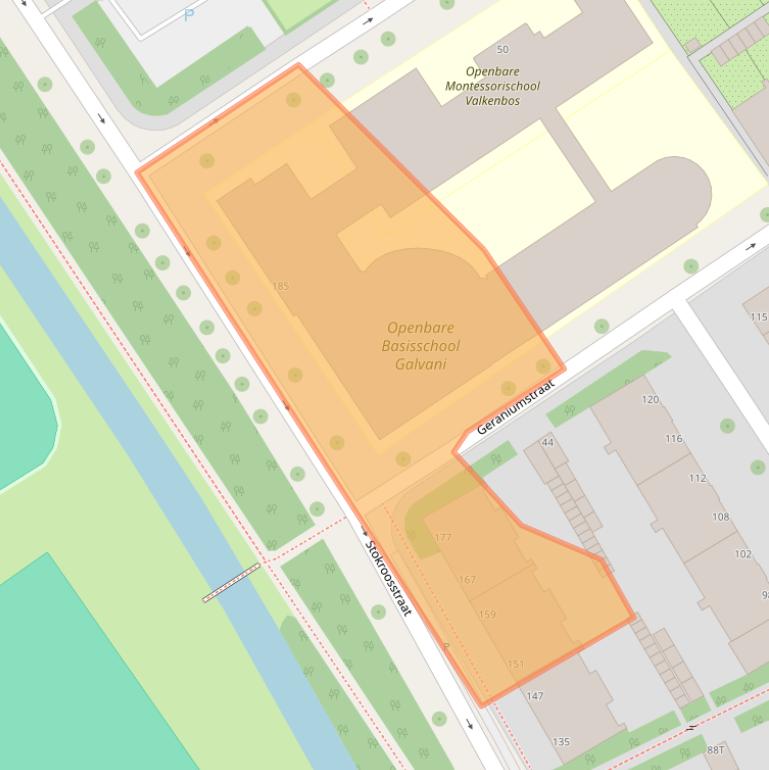 Kaart van postcodegebied 2565BM.