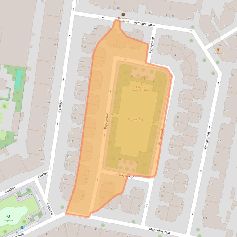 Kaart van postcodegebied 2565CA.