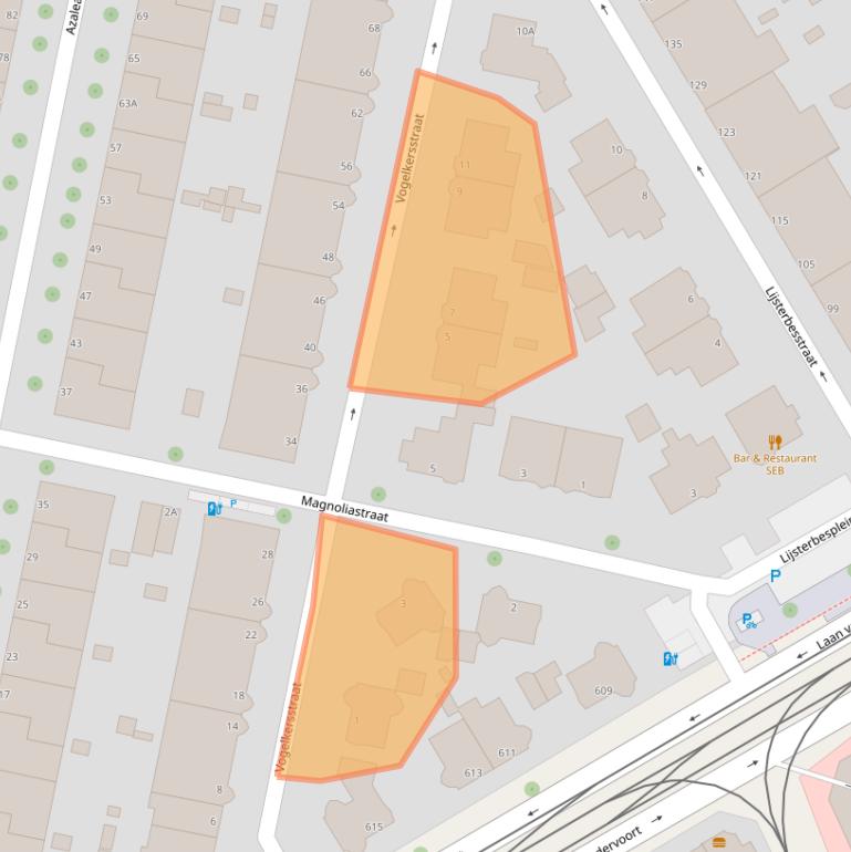 Kaart van postcodegebied 2565CK.