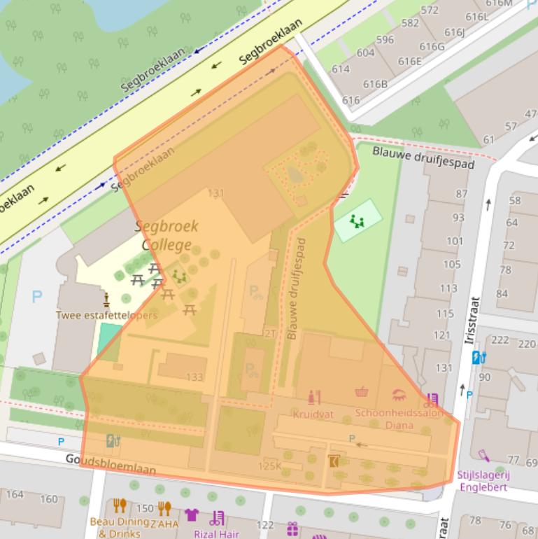 Kaart van postcodegebied 2565CR.