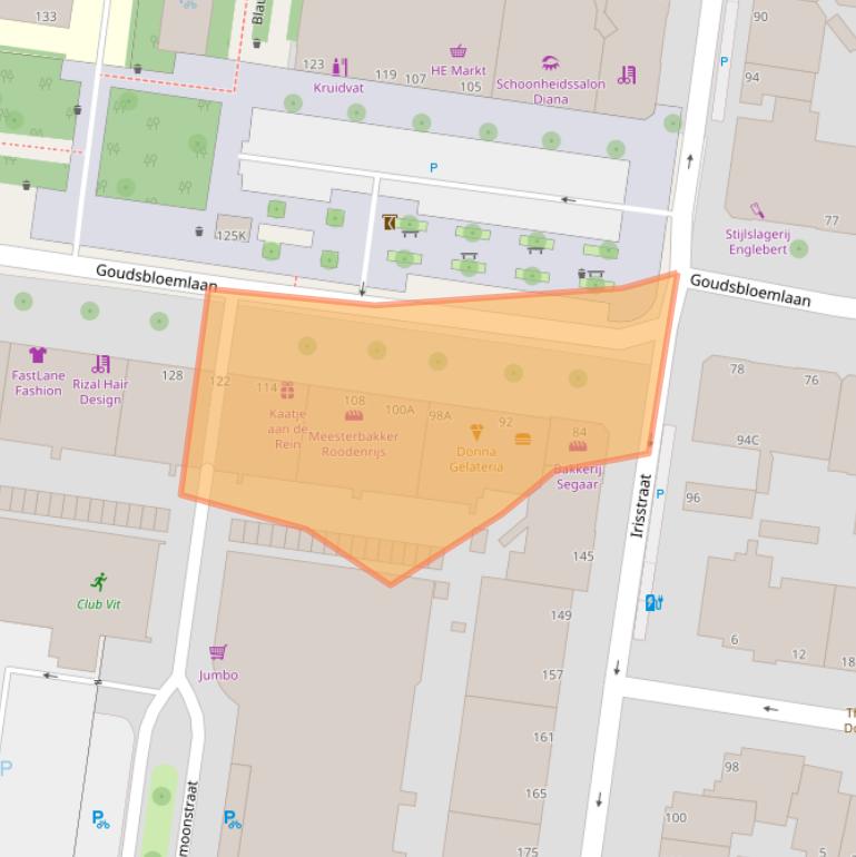 Kaart van postcodegebied 2565CV.