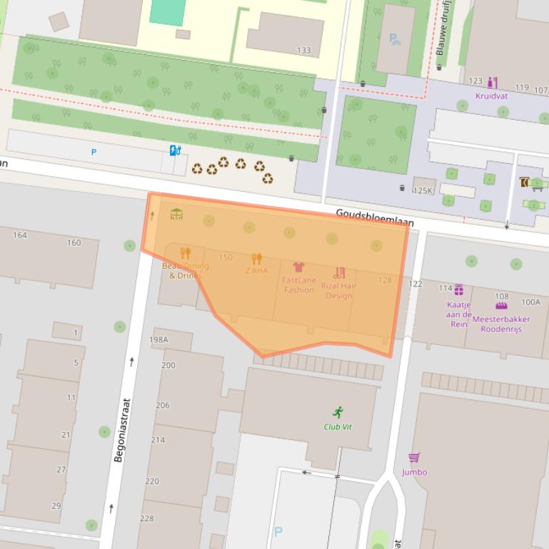 Kaart van postcodegebied 2565CW.