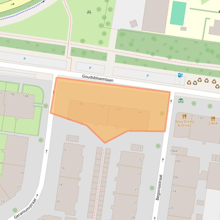 Kaart van postcodegebied 2565CX.