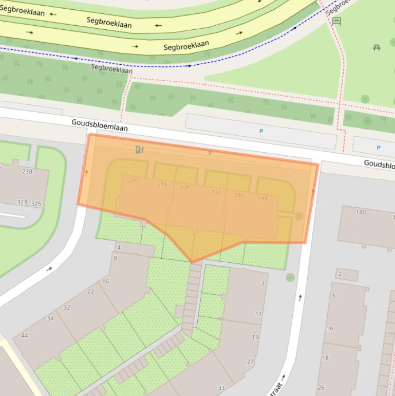 Kaart van postcodegebied 2565CZ.