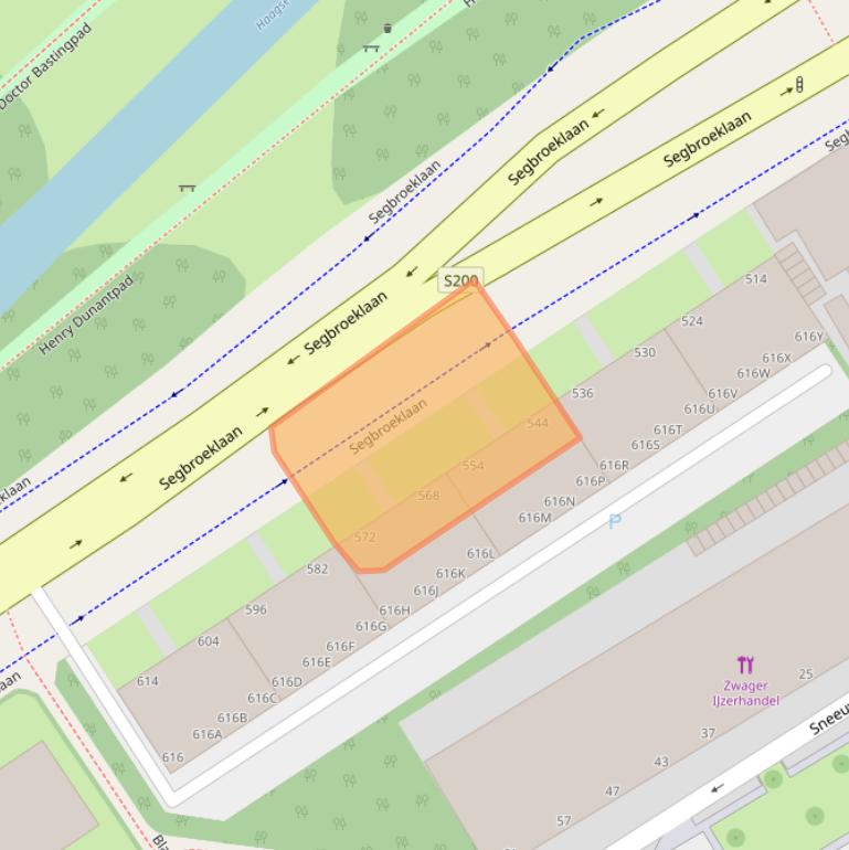 Kaart van postcodegebied 2565DJ.