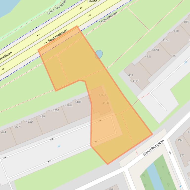 Kaart van postcodegebied 2565EG.