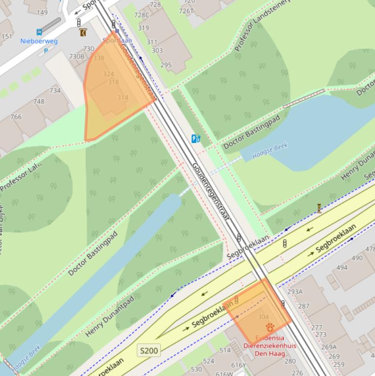 Kaart van postcodegebied 2565GG.