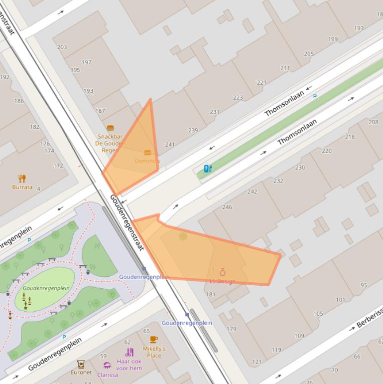 Kaart van postcodegebied 2565GH.