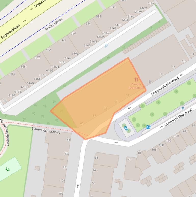 Kaart van postcodegebied 2565GM.