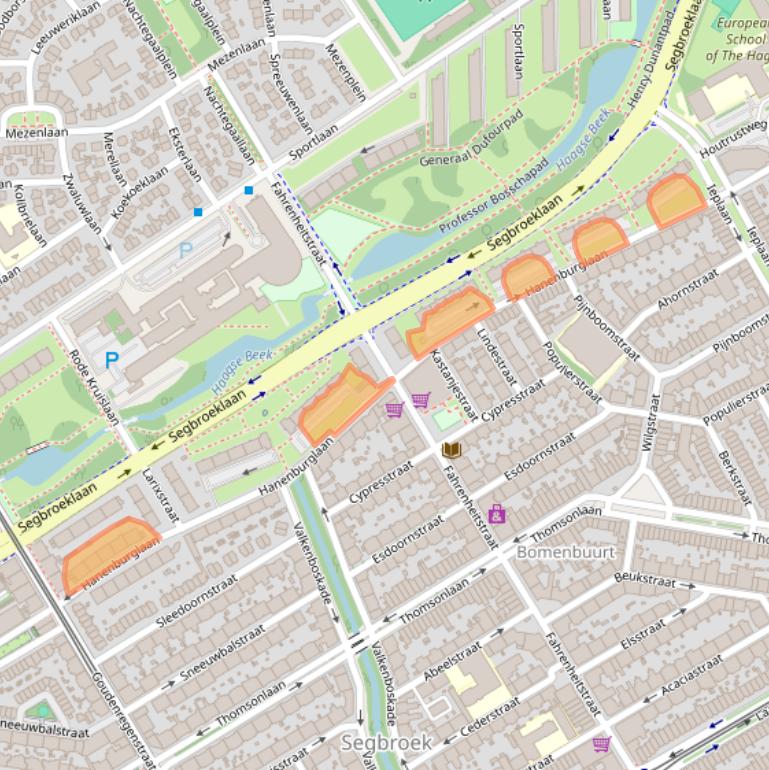 Kaart van postcodegebied 2565GP.