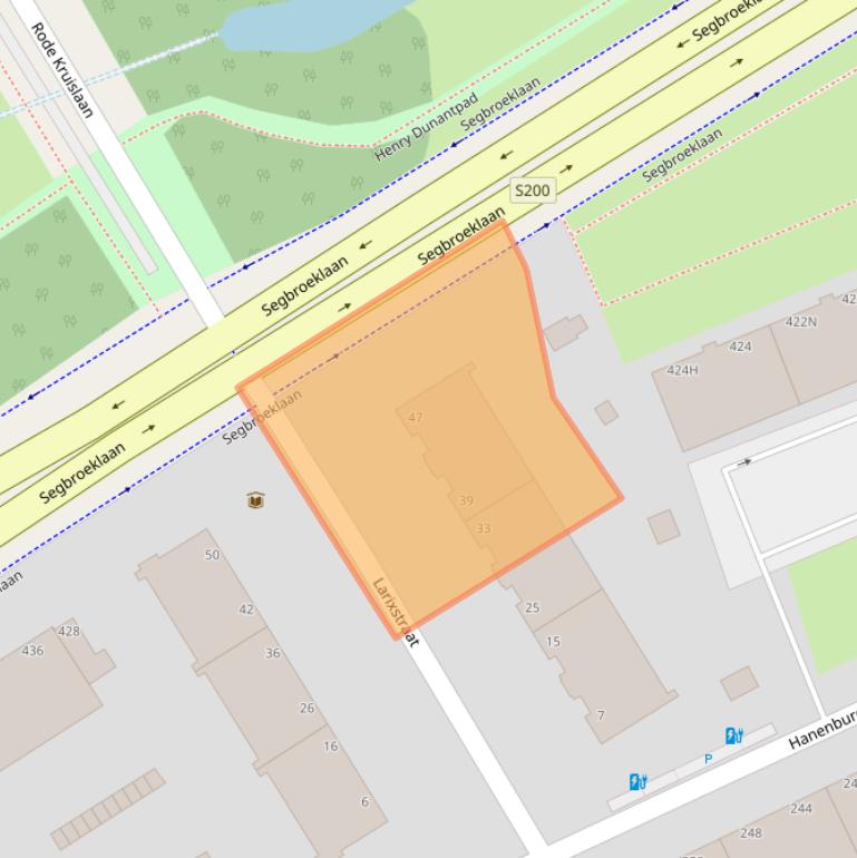 Kaart van postcodegebied 2565HE.