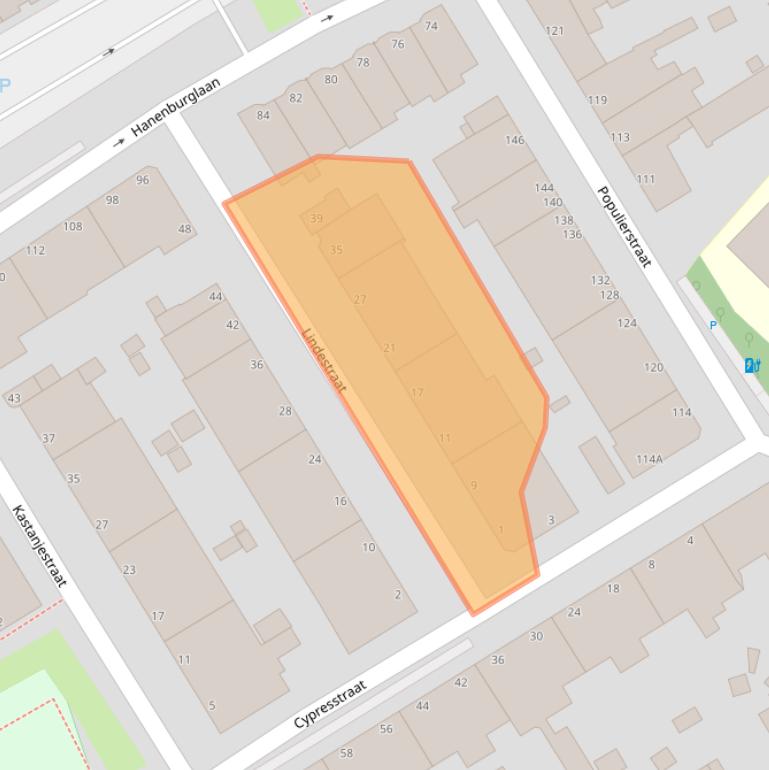 Kaart van postcodegebied 2565HK.