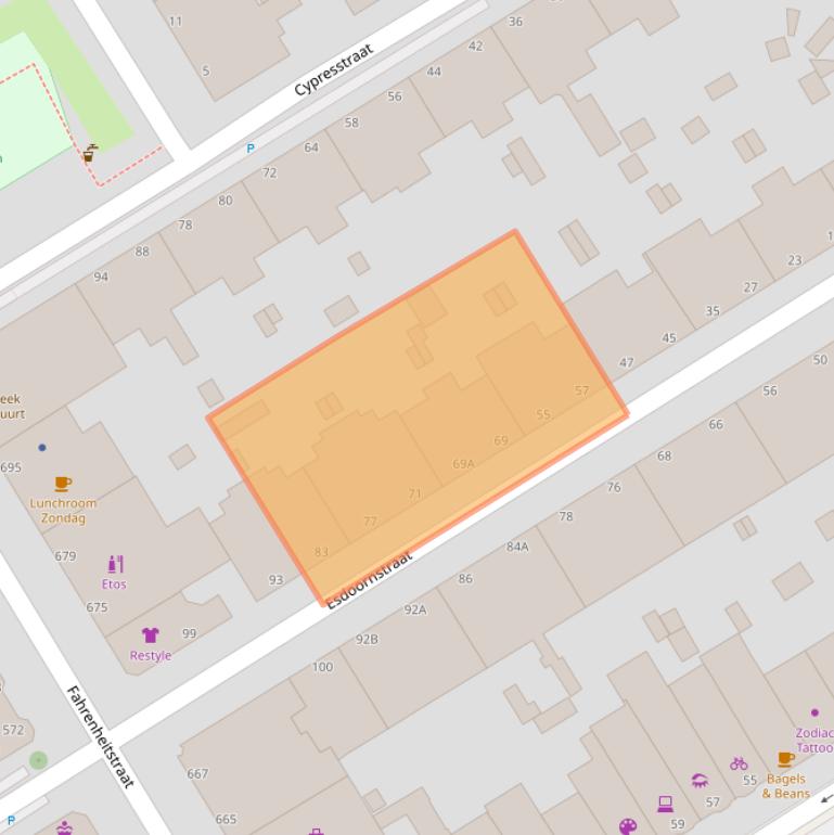 Kaart van postcodegebied 2565HN.