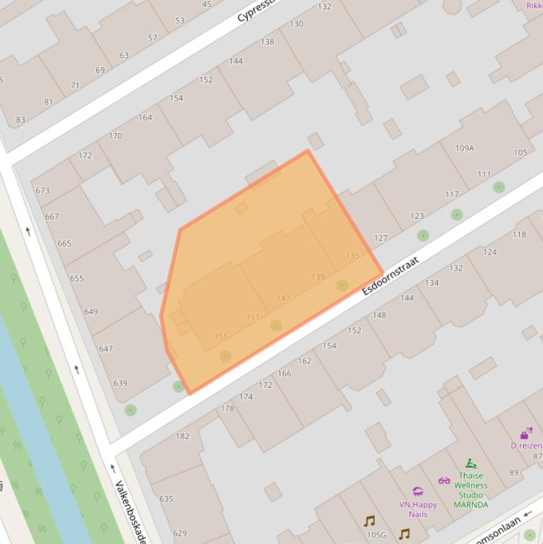 Kaart van postcodegebied 2565HR.