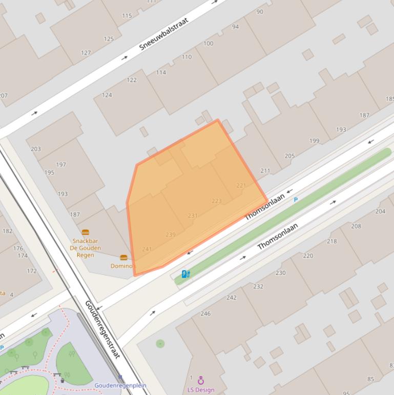 Kaart van postcodegebied 2565JD.