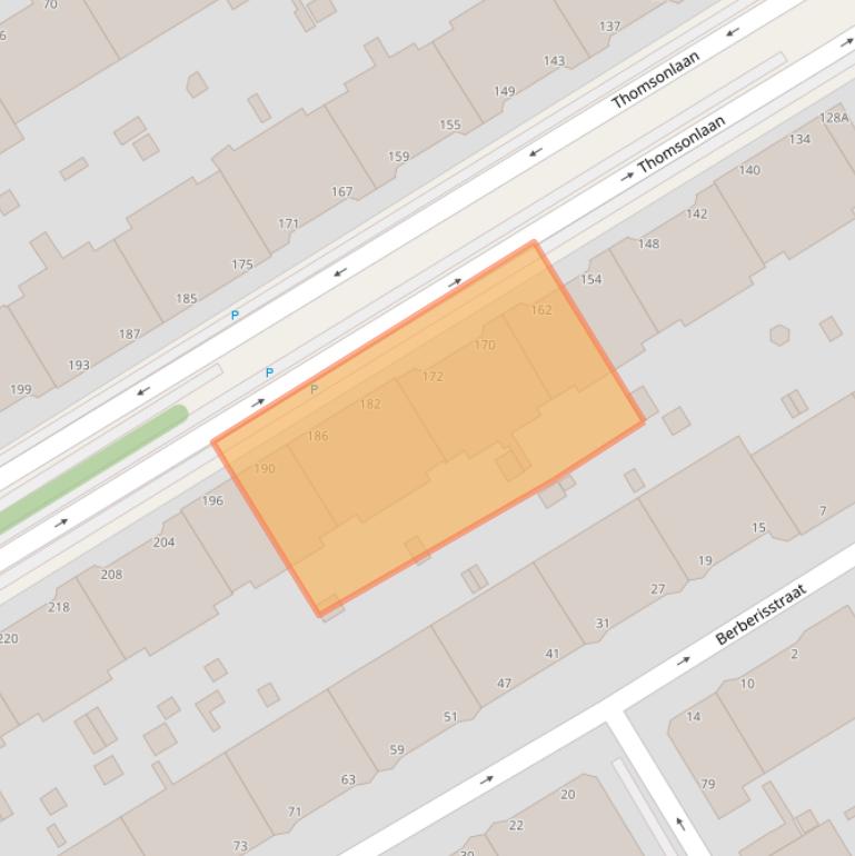 Kaart van postcodegebied 2565JJ.