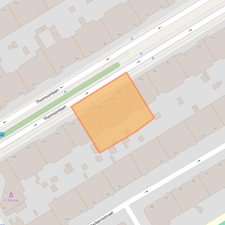 Kaart van postcodegebied 2565JK.