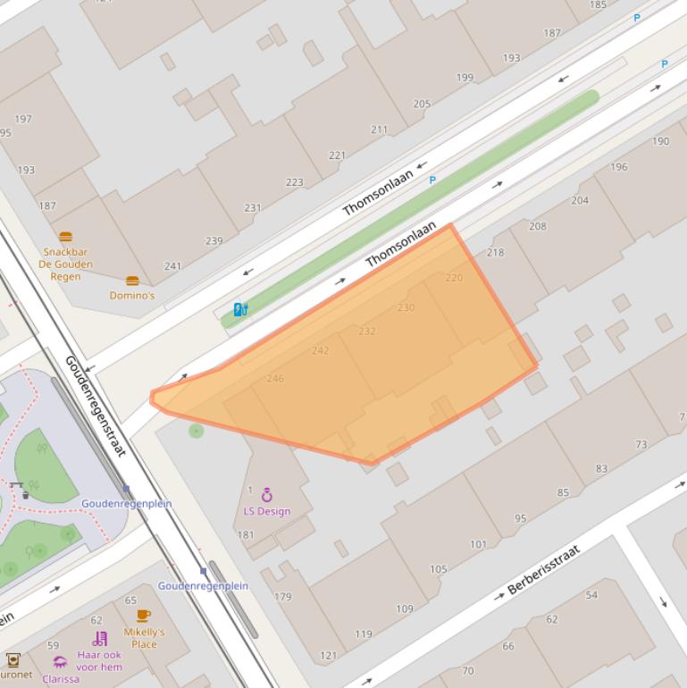 Kaart van postcodegebied 2565JL.