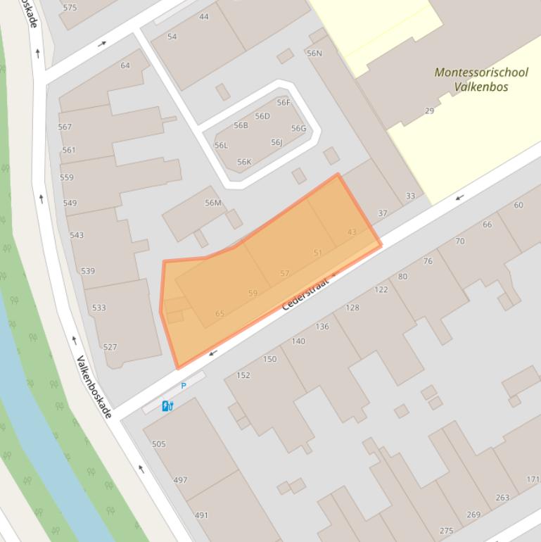 Kaart van postcodegebied 2565JN.