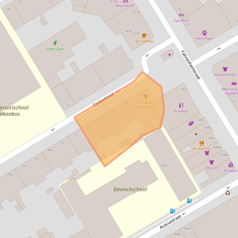 Kaart van postcodegebied 2565JP.