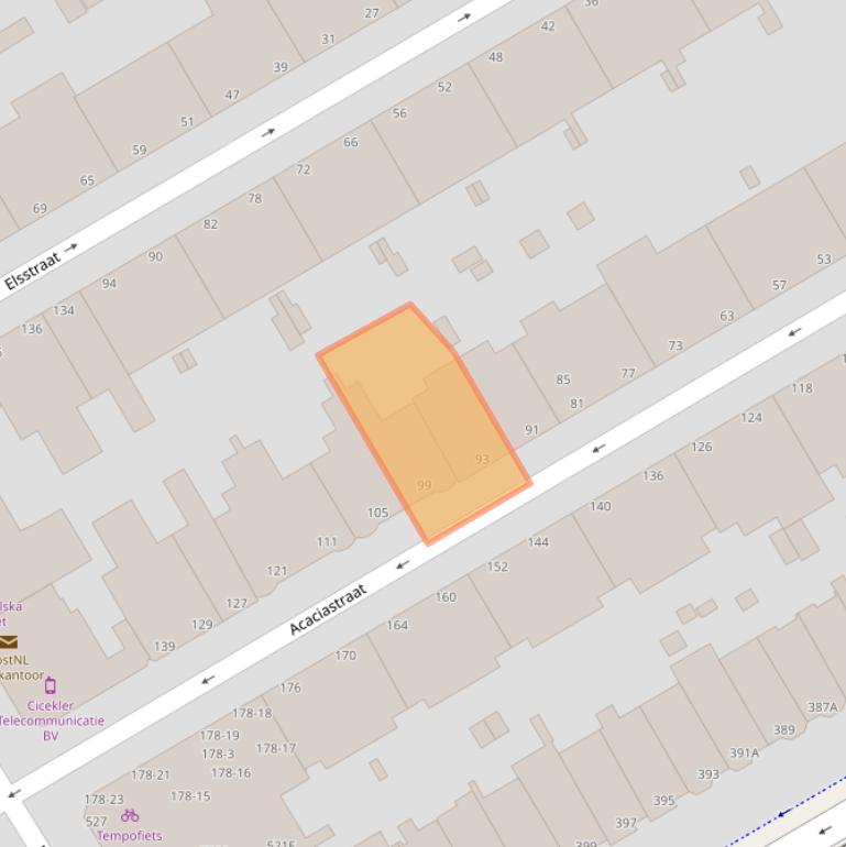 Kaart van postcodegebied 2565JW.