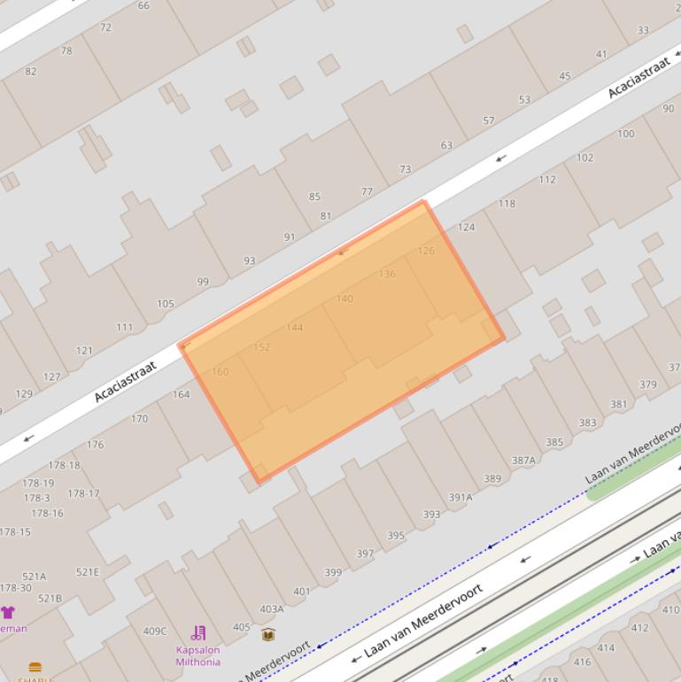 Kaart van postcodegebied 2565KG.