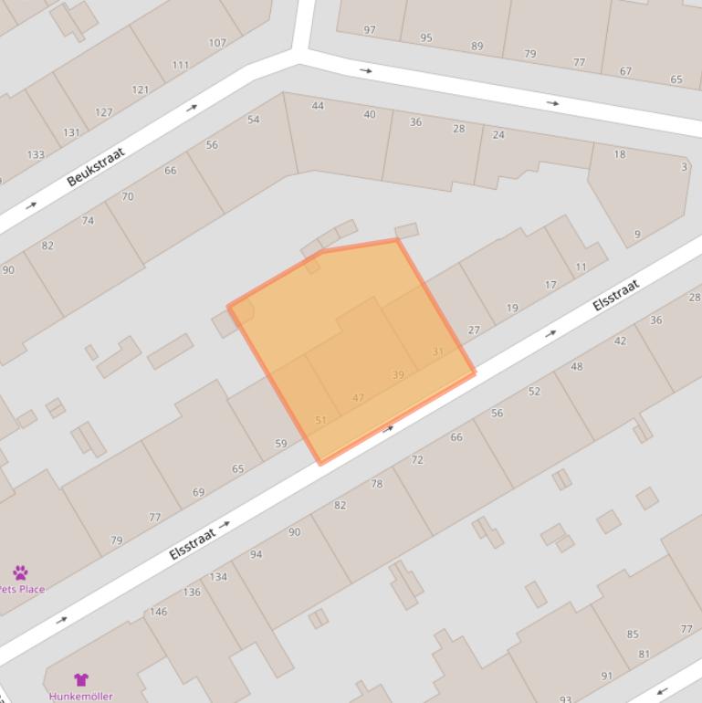 Kaart van postcodegebied 2565KL.