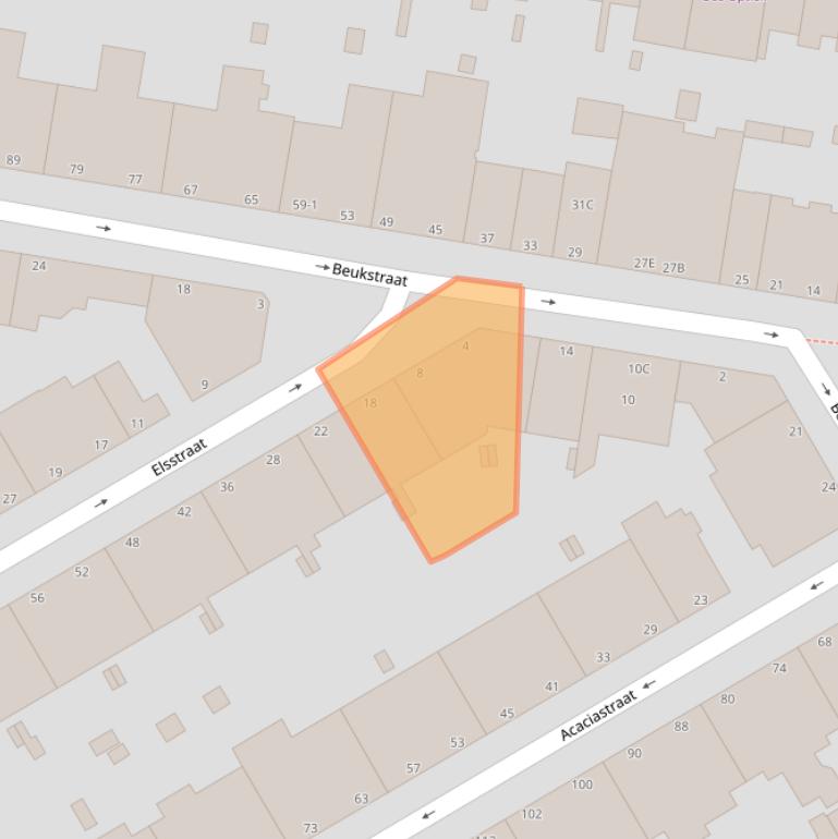 Kaart van postcodegebied 2565KN.