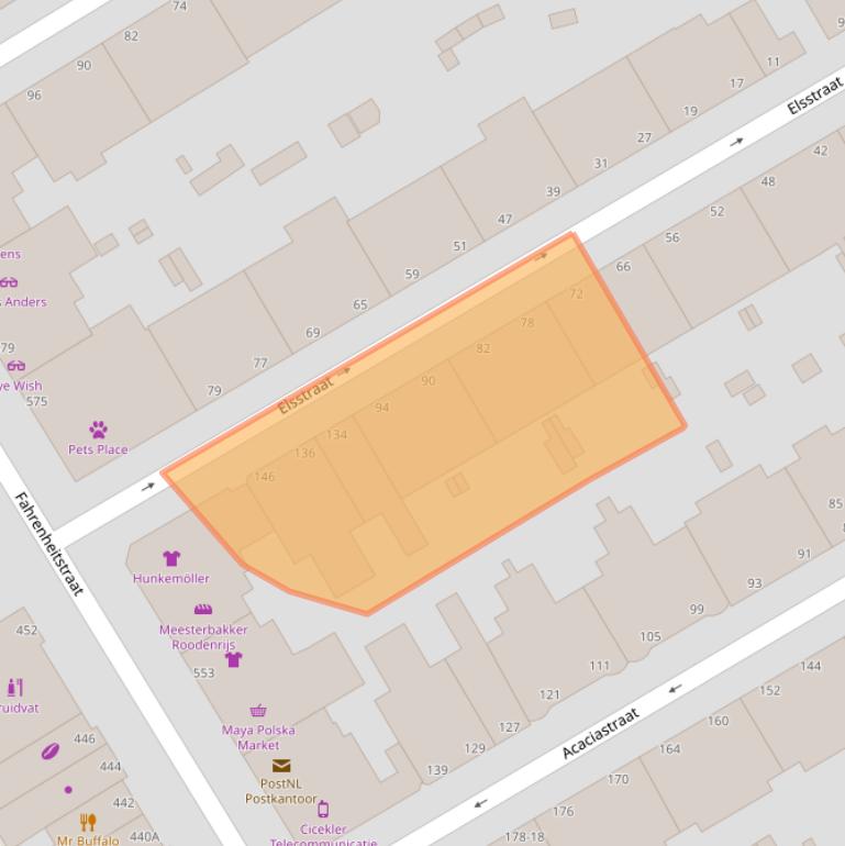 Kaart van postcodegebied 2565KR.