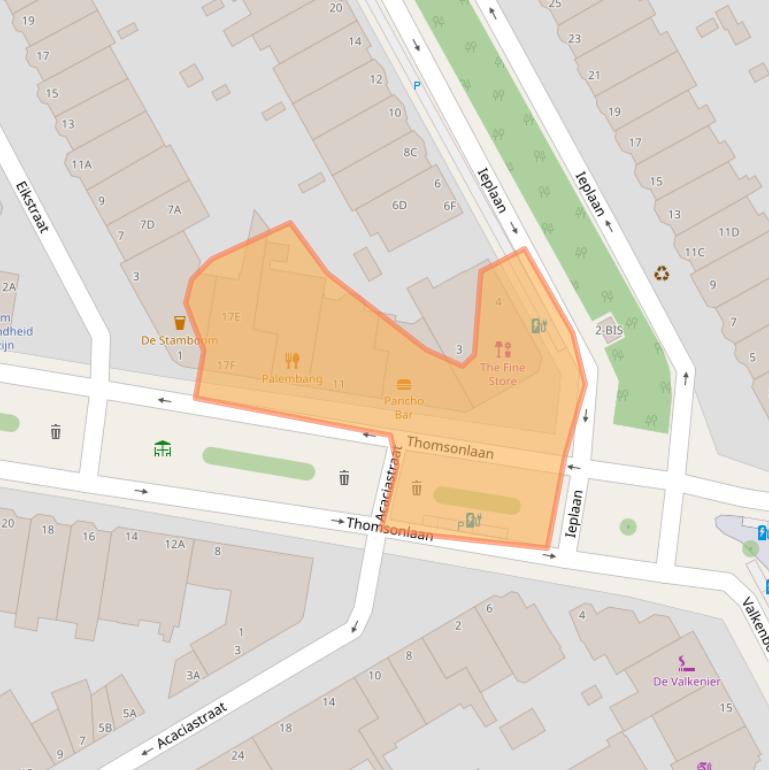 Kaart van postcodegebied 2565KX.