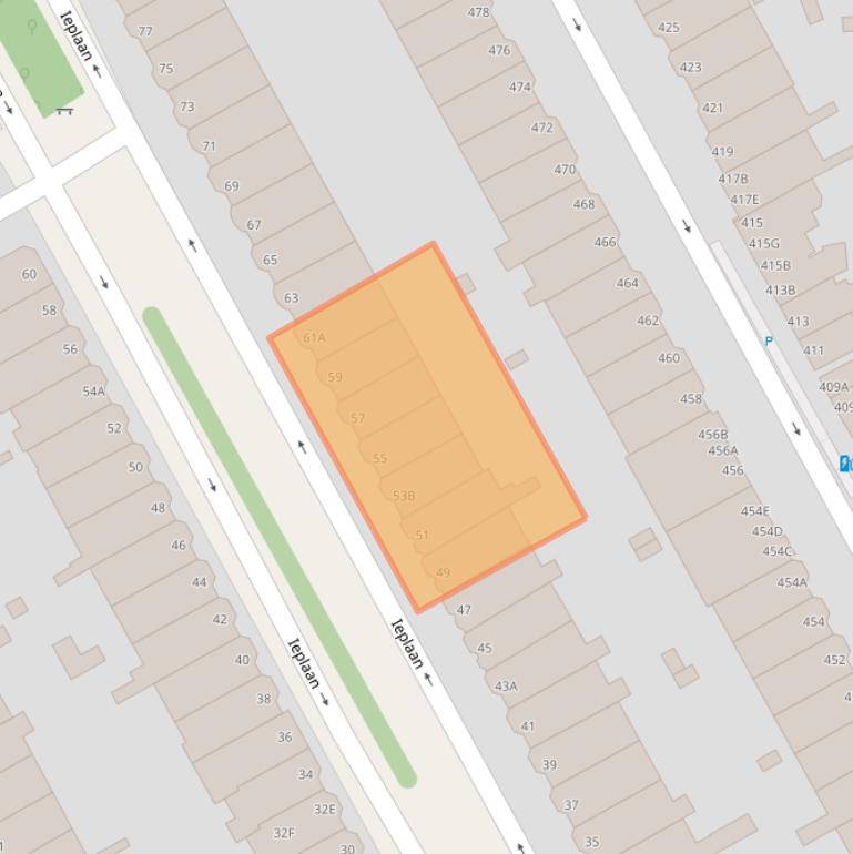 Kaart van postcodegebied 2565LE.