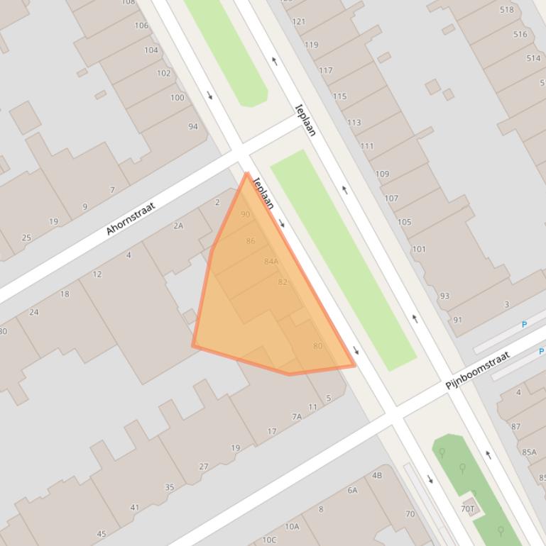 Kaart van postcodegebied 2565LP.