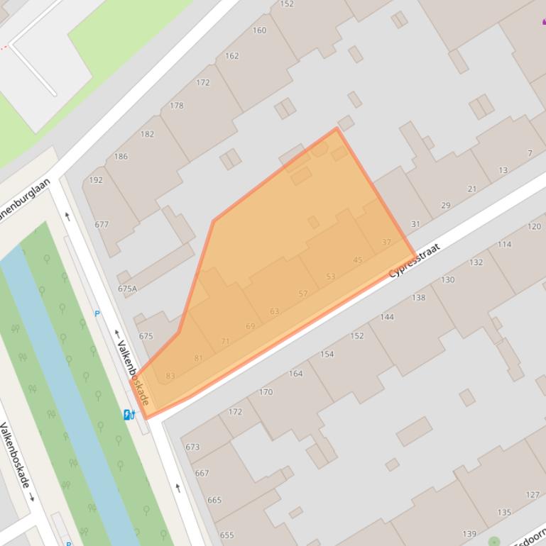 Kaart van postcodegebied 2565LT.