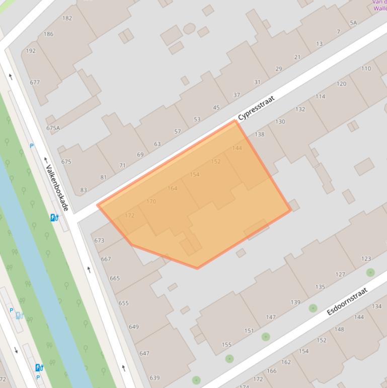 Kaart van postcodegebied 2565MA.