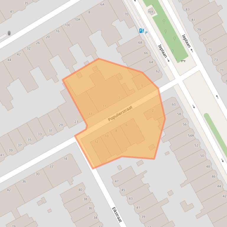 Kaart van postcodegebied 2565MG.