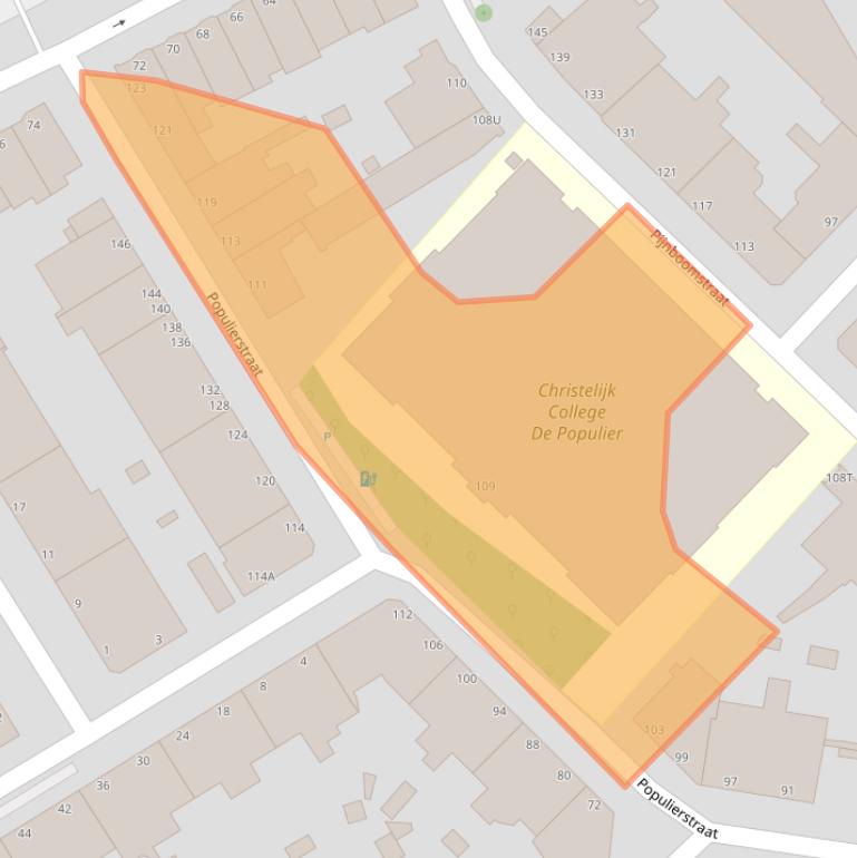 Kaart van postcodegebied 2565MK.