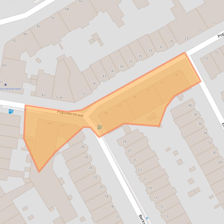 Kaart van postcodegebied 2565ML.