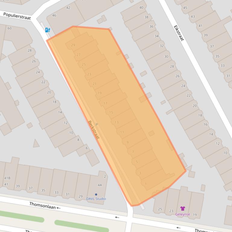 Kaart van postcodegebied 2565MR.