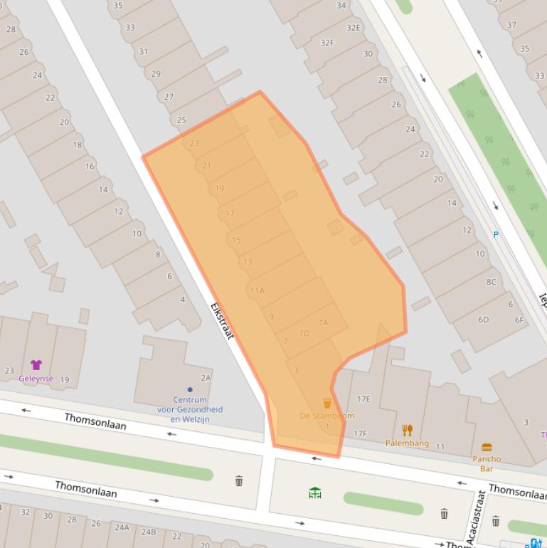 Kaart van postcodegebied 2565MT.