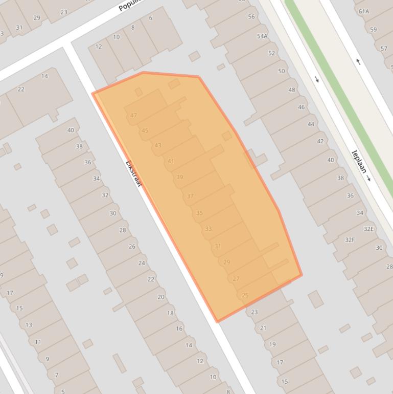 Kaart van postcodegebied 2565MV.