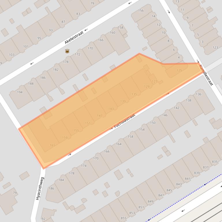 Kaart van postcodegebied 2565PP.